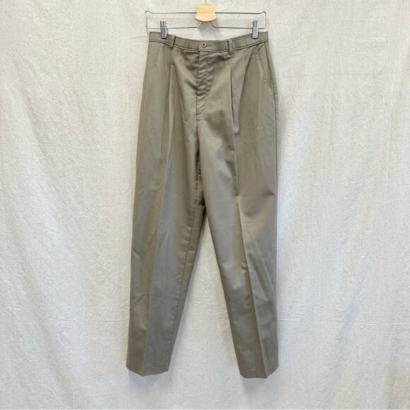 Levi's taupe Bend Over vintage 70s straight leg pleat twill trouser size 14 - Picture 11 of 14